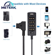 Meterk Andoer D-Tap Bประเภทซ็อกเก็ตD-Tapชาย 8 พอร์ตD-TapหญิงSplitterขั้วต่อสายไฟพร้อมอินเทอร์เฟซUSB 