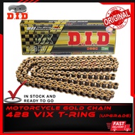 RANTAI MOTOR DID 428 VIX ORING GOLD GREEN T-RING CHAIN DID MOTORCYCLE 428M GOLD CHAIN