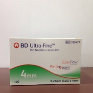 BD ultra-fine pen needles (0.23mmx4mm) 100pcs