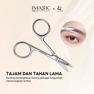 IMAGIC Eyebrow Trimmer Stainless Steel Eyelash Scissors Comb Shaping Grooming Professional Makeup To