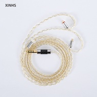 XINHS-86หูฟังสายเคเบิล8คอร์5N ทองแดงชุบเงินหูฟังอัพเกรดลวดสำหรับ SE846 SE535 TRN QDC TFZ