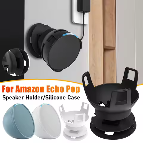 For Amazon Echo POP Speaker Wall Mount Holder Stand Built-in Cable Indoor Sound Box Bracket for Amaz