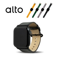 alto Apple Watch 38/40/41mm真皮皮革錶帶/ 靜夜黑
