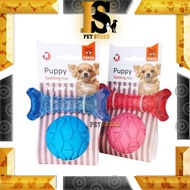 Fofos Puppy Teething Toys Ball & Bone for Dogs