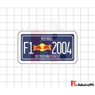 Red Bull Plate Number Sticker - RED BULL / MATTE / Waterproof / Scratchproof