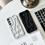 Luxury 3D Flame pattern Phone Case Casing For Samsung Galaxy S24 S23 S22 Ultra A55 A16 A54 A06 A15 A