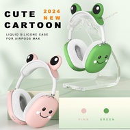 Cartoon Frog Case for Airpods Max Earphone Case Soft TPU Silicone Anti Scratch High Quality Protective Cover for Apple Airpods Max Headphone Accessories