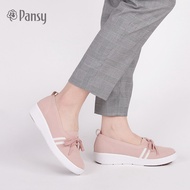 Pansy Japan 2021 spring single shoes comfortable non slip small white shoes flying woven casual sports shoes breathable walking shoes4028