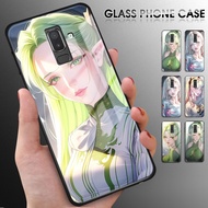 For Samsung Galaxy J8 2018 J7 Pro 2017 J7Prime Cartoon Elves Soft Edge Silicone Case Shockproof Tempered Glass Back Cover Phone Casing
