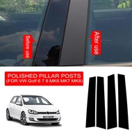 For Volkswagen VW Golf 6 7 8 MK6 MK7 MK8 Car Window B-Pillar Trim Sticker Door Pillars Wrap Film Sty