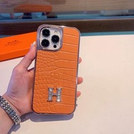 愛馬仕 HERMES 鱷魚紋H標識全包邊手機殼