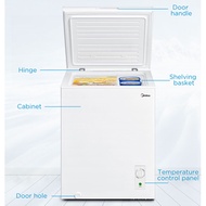 Midea 130L/186L/260L Chest Freezer (MD-RC151FZB01 / MD-RC207FZB01 / WD-260WA)