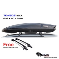 TAKA TK-420S Car Roof Box [Sport Series] [XL Size] [Glossy Black] Cargo ROOFBOX