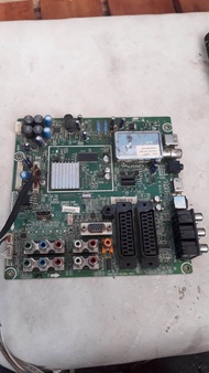 MB MESIN MAINBORD TV LCD POLYTRON PLM 32B51 NORMAL MULUS ORI CABUTTAN PANEL LCD RUSAK