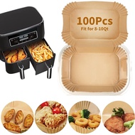 Air Fryer Disposable Paper Liner for Ninja DZ201/DZ401/DZ550/DZ302/SL401/SL451,100PCs Rectangle 8.6x