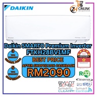 Daikin 1.0HP-2.0HP SMARTO Premium 5 Star Inverter Wall Mounted Aircond R32 AirconditionerFTKH-B SERI