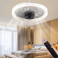 Smart Remote Control Ceiling Fan with LED Lighting Ceiling Fan with Lights Remote Control E27 Converter Base for Living Room