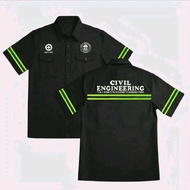 KEMEJA [SKOT LIGHT] CIVIL ENGINEERING computer embroidery workshirt work shirt