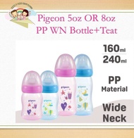 Pigeon Baby PP Wide Neck Bottle Feeding Bottle + Wide Neck Teat Pigeon Bottle Susu Baby Wide Neck