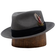 FEDORA MEN'S BLACK HAT WITH BLACK RIBBON MOTIF || FEDORA HAT