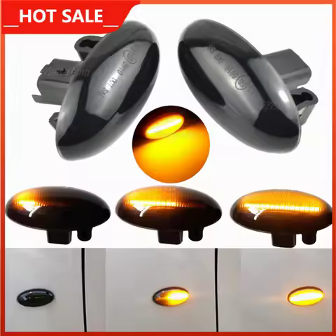 LED Dynamic Side Marker Turn Signal Light Flashing Indicator For Peugeot 307 206 407 107 108 607 100