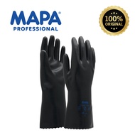 MAPA Fluonit 468 Viton 12" Nitrile Chemical Resistant Gloves - Black