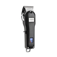 WMARK NG-2019C Leather Flower Texture Hair Clipper Oil Head Electric Clipper Rechargeable LCD Digita
