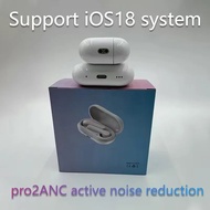 2024 New ios18 Pro2 ANC Active Noise Cancellation TWS Bluetooth True Wireless Headphone USB-C Sports