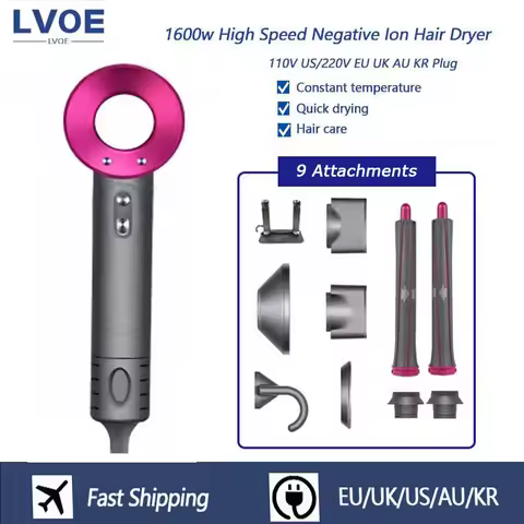 Negative Ion Fast Hair Dryer Professional High Speed Leafless Salon Home Constant Temperature Hair C