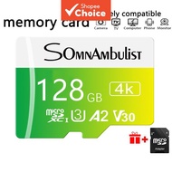 SomnAmbulist 128GB 64GB 32GB Original Micro SD Card, Class 10 A2 High Speed 4K Ultra HD TF Memory Ca
