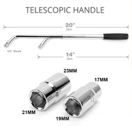 Heavy Duty wheel Socket Wrench L Shape 2 Socket Tyre Opener Extendable Wheel Brace Wrench Wheel Wren