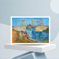 Canvas Painting Van Gogh Langlois Bridge in Arles – Home Decoration (Rectangular Frame)