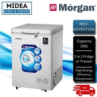 [LOWEST PRICE] MORGAN 108L / 158L Chest Freezer 2-in-1 Dual Function Freezer Fridge MCF-ADVENT120L MCF-ADVENT170L