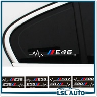 2 pcs Car side window glass sport performance decals stickers For BMW E36 E37 E38 E39 E46 E60 E61 E6