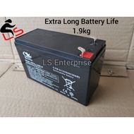LS 12V9AH Rechargeable Battery Heavy Duty 6-FM-9 Bateri Extra Long Battery Life