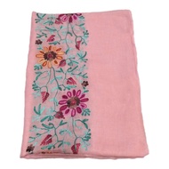 Embroidered Flower Scarf Cotton Women Long Wrap Bandana Scarves Girl Shawl Gift