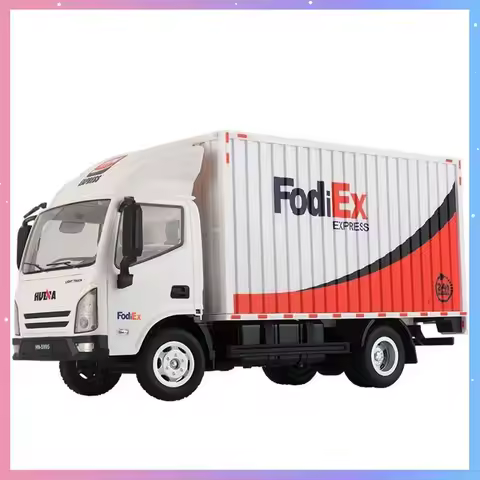 RC Truck 1524 1:18 Scale Remote Control Car 13CH RC Car Express Delivery Truck With Cargo Loading Fe