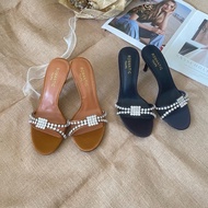 Heels for women RTJZ brown color 6.5cm heels kasut perempuan