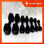 Procare premium rubber-coated iron dumbbells - 7kg