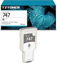 T2TONER 747 Gray 300-ml Genuine 747 Ink Cartridge for DesignJet Z9+ Large Format Printers(P2V86A) （3