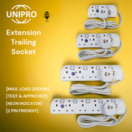 Unipro 13a Sirim Extension Trailing Switch Socket With Cable and 13a Plug top -2 Meter And 5 Meter