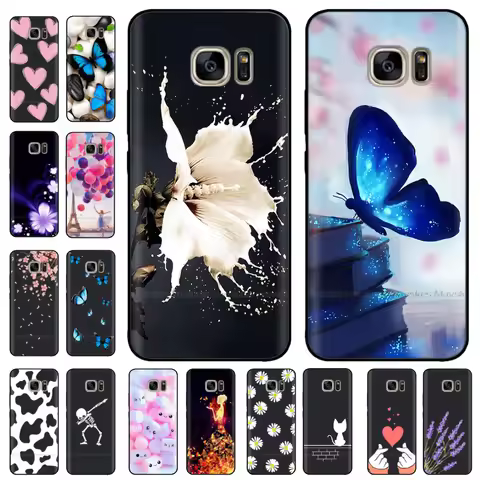Black Silicone Case For Samsung Galaxy S6 Edge Case Soft TPU Cover For Samsung Galaxy S6 S 6 Edge Ca