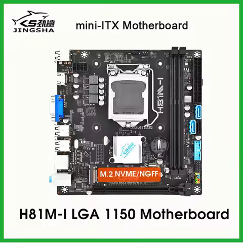 JINGSHA H81 mini itx LGA1150 Motherboard Support Intel Core i3 i5 i7 CPU DDR3 16GB Desktop Memory NG