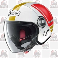 Ready Stok NOLAN N21 VISOR GETAWAY 060 METAL WHITE HELM MOTOR RETRO