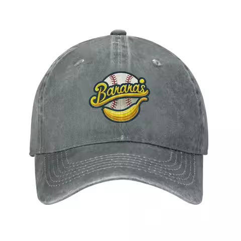 Funny Let's Go Bananas Unisex Baseball Caps Savannah Baseball Distressed Denim Caps Hat Vintage Outd