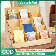 Wooden Table Storage Rack / Postcard Brochure Display Stand / Greeting Card Display Stand / Photo St