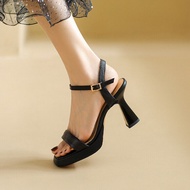 รองเท้าคัทชูส้นสูง คัทชูผู้หญิง รองเท้าคัทชู  รองเท้าผู้หญิง รองเท้าส้นสูง ร้องเท้าแตะ รองเท้าเปิดส้น รองเท้าแตะรองเท้าส้นเท้าหนาของผู้หญิงที่มีความหนาต่ำ