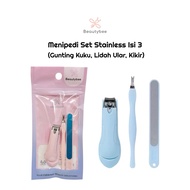 BEAUTYBEE MANICURE SET STAINLESS STEEL MENIPEDI TOOL SET (NAIL CLIPPERS, FILES, CUTS) F0106
