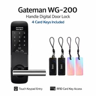 [Gateman] WG-200 Handle Digital Door Lock (4 Card Keys) DIY Self-Installation | Touch Keypad + RFID 