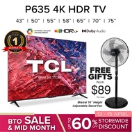 TCL P635 Google TV | 43 50 55 58 65 75 inch | 4K Smart TV | Android TV | HDR 10 | Dolby Audio | HDMI 2.1